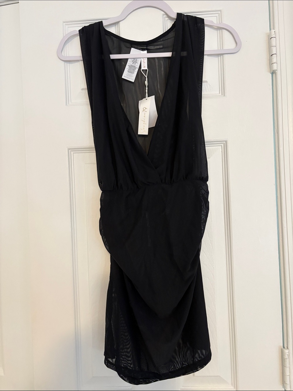 Black V-bathing suit cover up